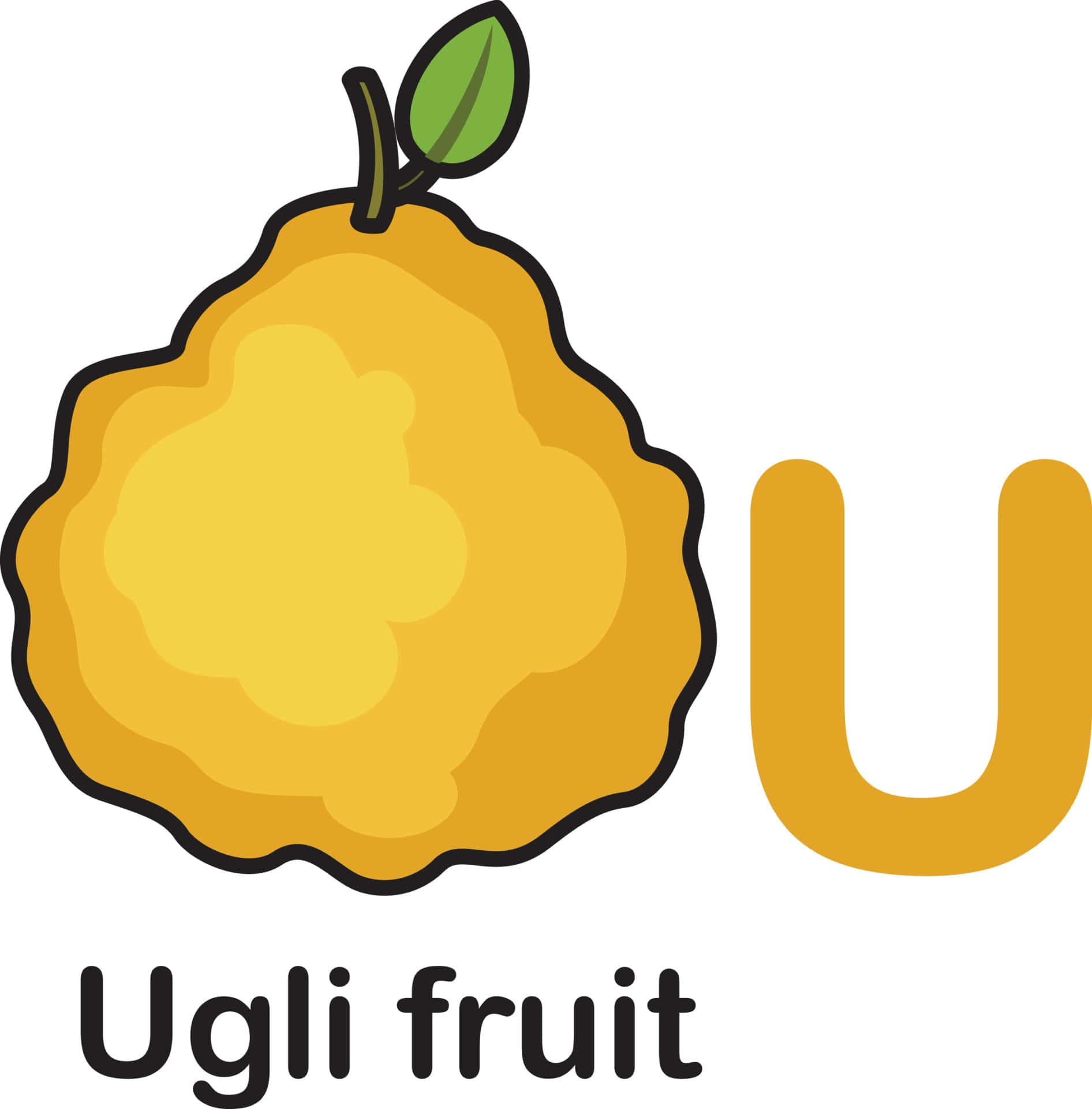 Yellow Ugli Citrus Fruit Alphabet Wallpaper