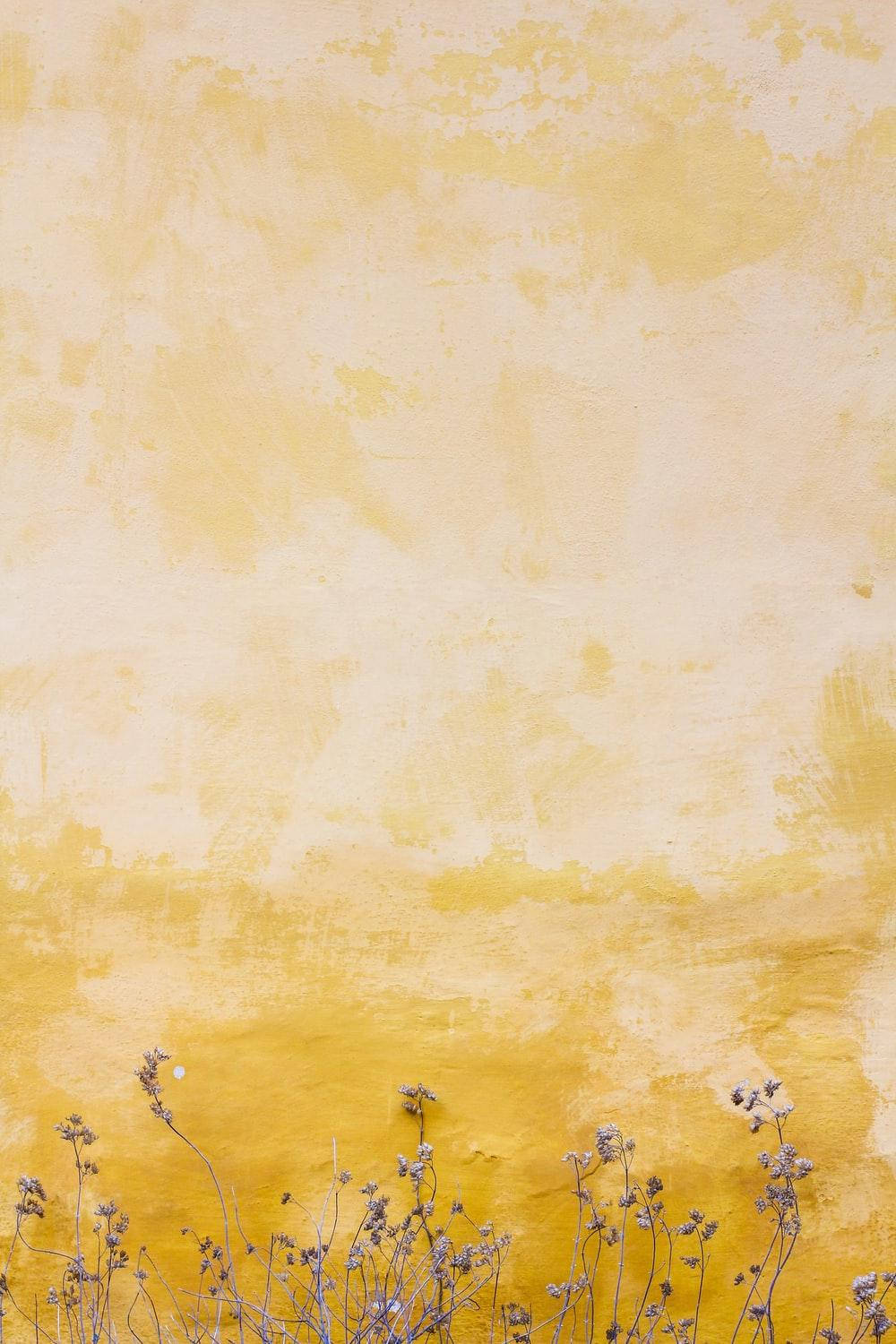 Gelbesvintage Ästhetisches Gemälde Wallpaper