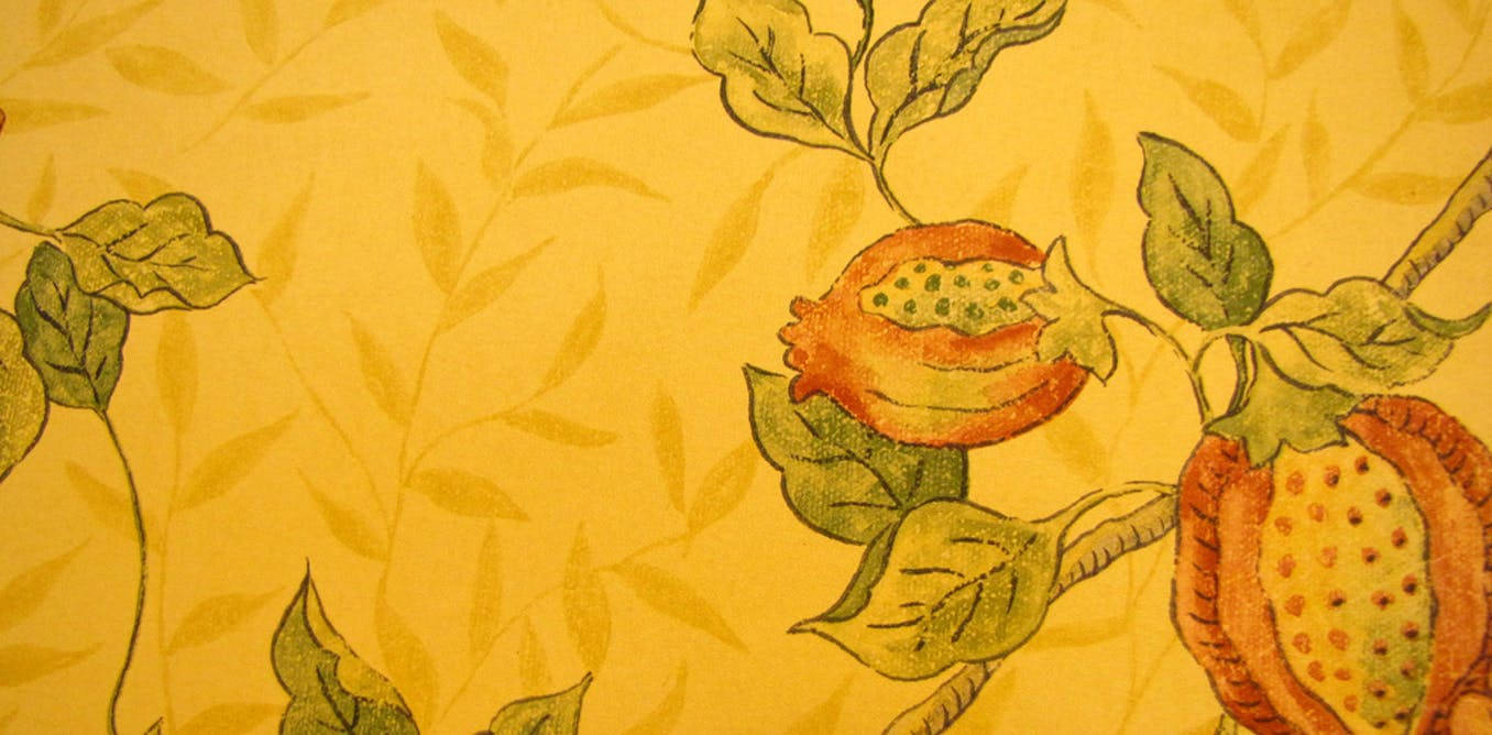 Blossoming Beauty in Vintage Yellow Wallpaper