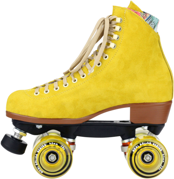 Yellow Vintage Roller Skate PNG