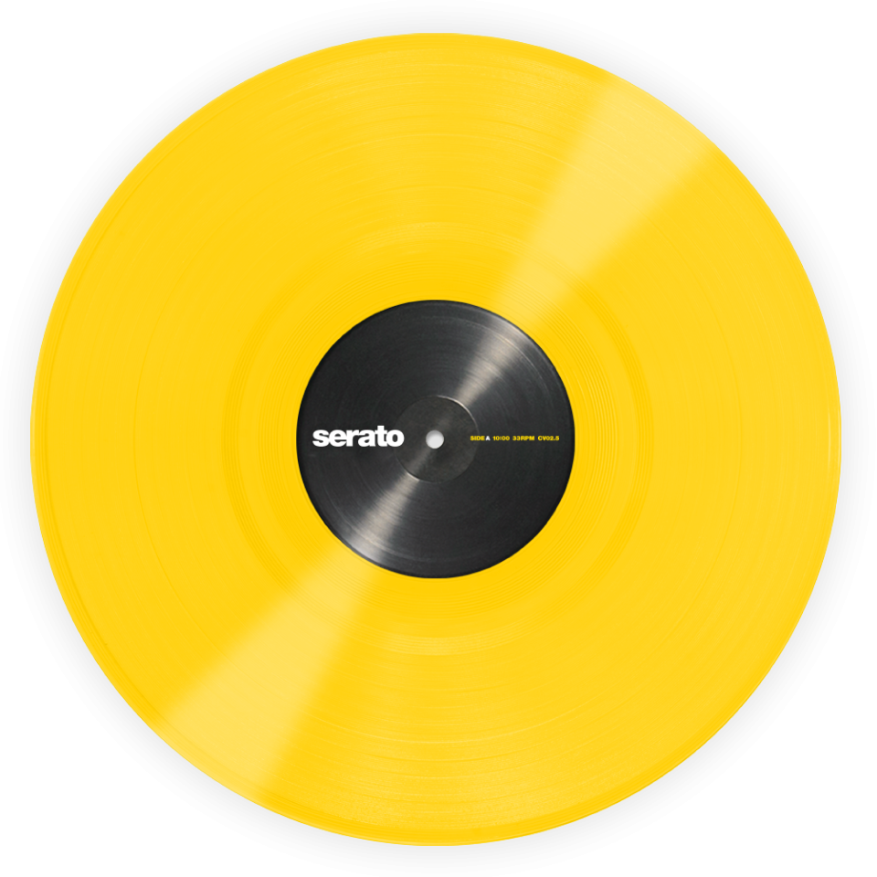Yellow Vinyl Record Serato PNG