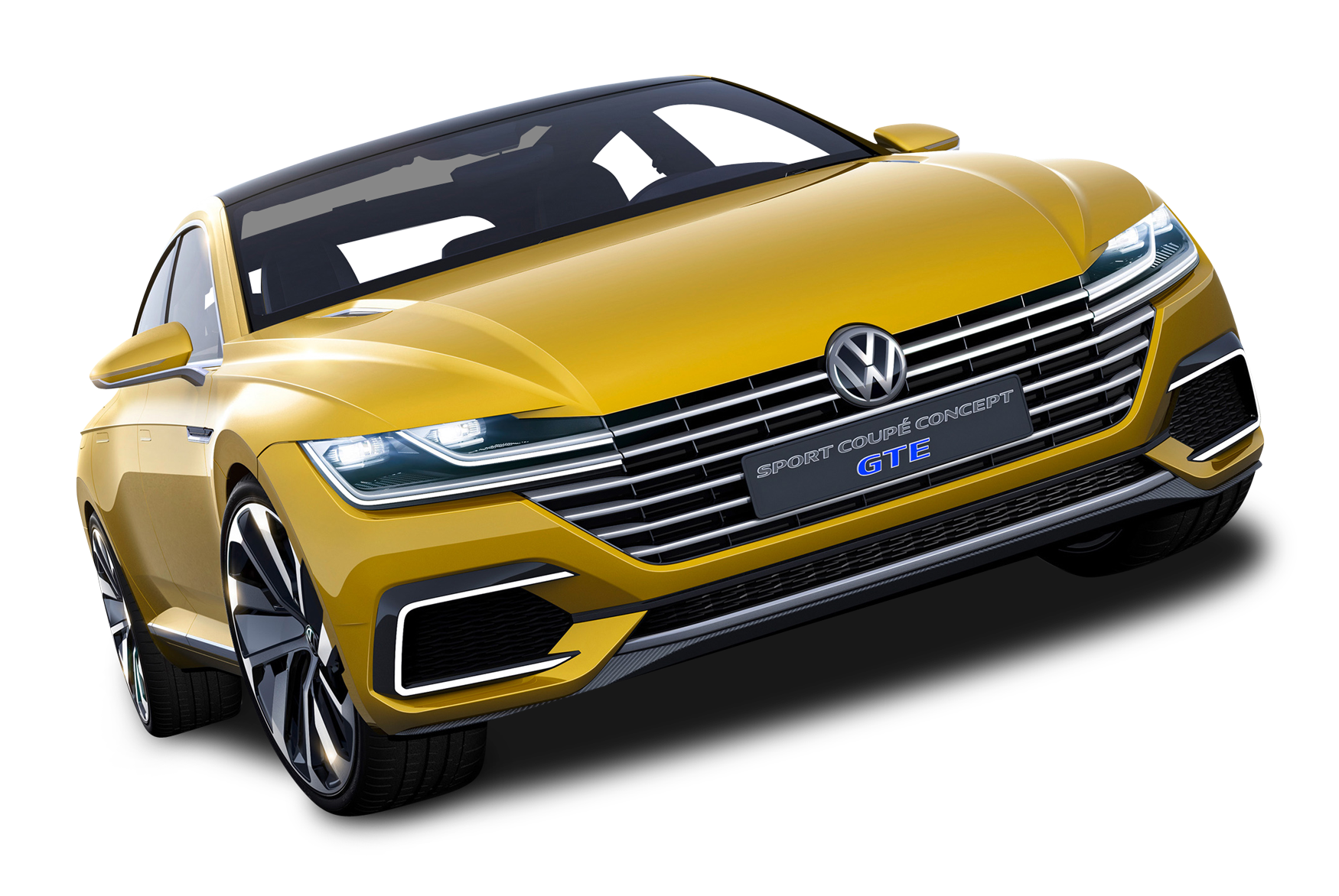 Yellow Volkswagen Sport Coupe Concept G T E PNG