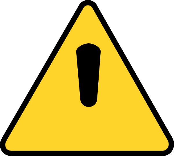 Yellow Warning Sign Exclamation Point PNG