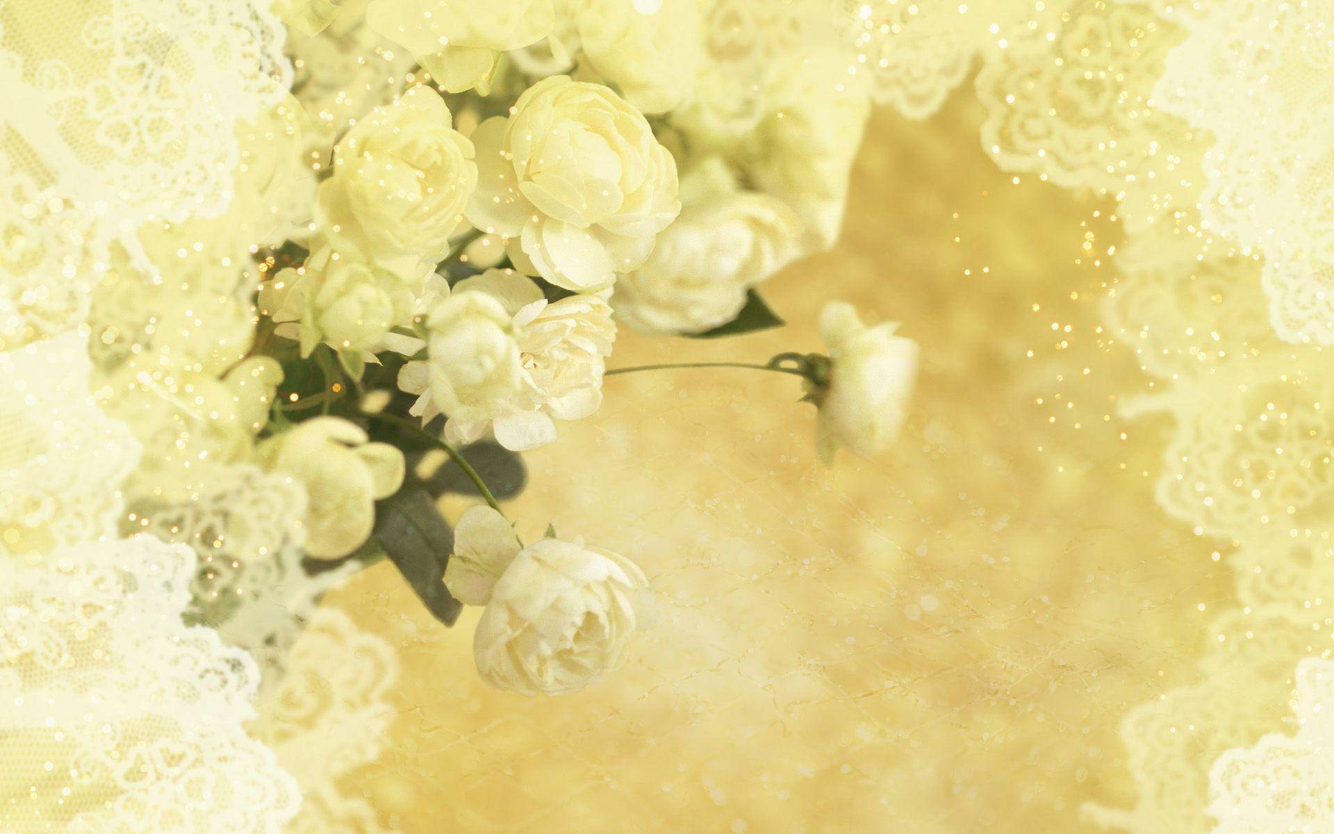 Yellow Wedding Roses Wallpaper