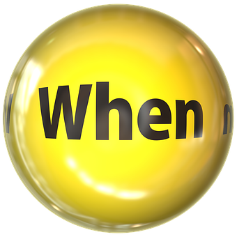 Yellow When Bubble Graphic PNG