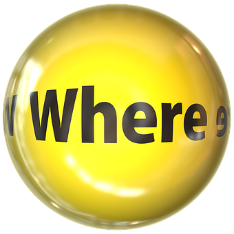 Yellow Where Bubble Graphic PNG