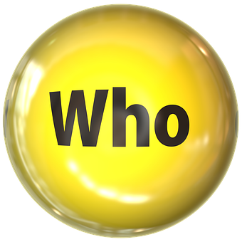 Yellow Who Button PNG
