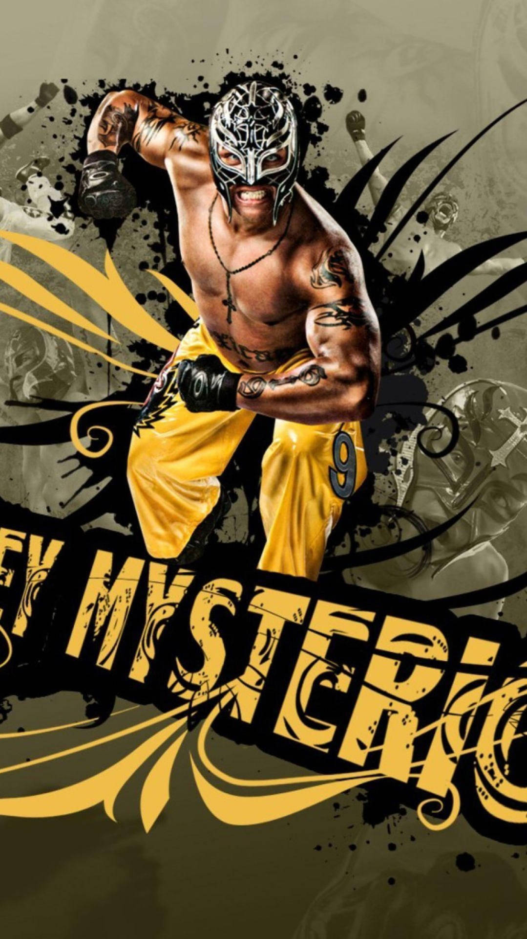 Yellow Wrestling Athlete Wallpaper
