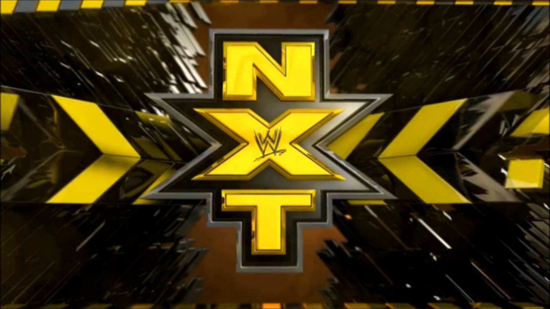 Intense WWE NXT Poster in Yellow Theme Wallpaper