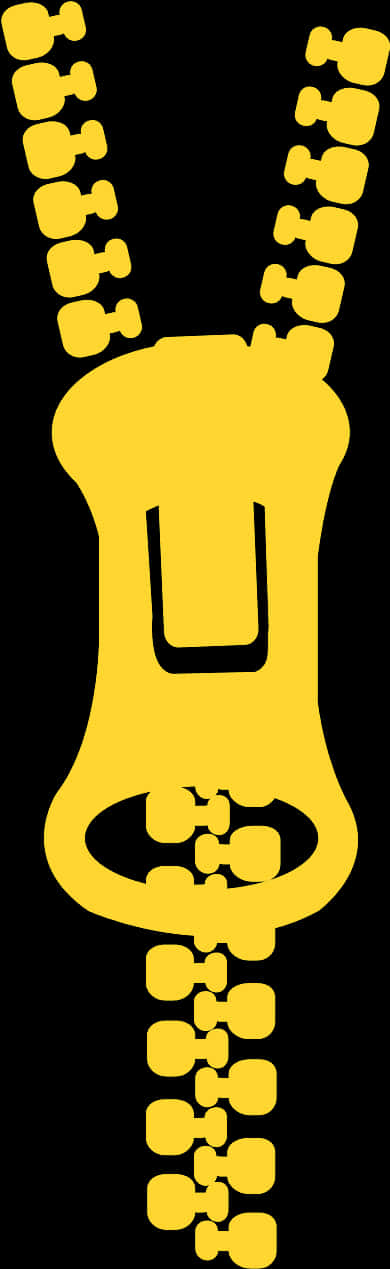 Yellow Zipper Illustration PNG