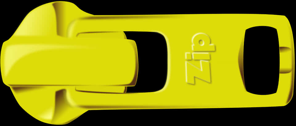 Yellow Zipper Slider3 D Illustration PNG