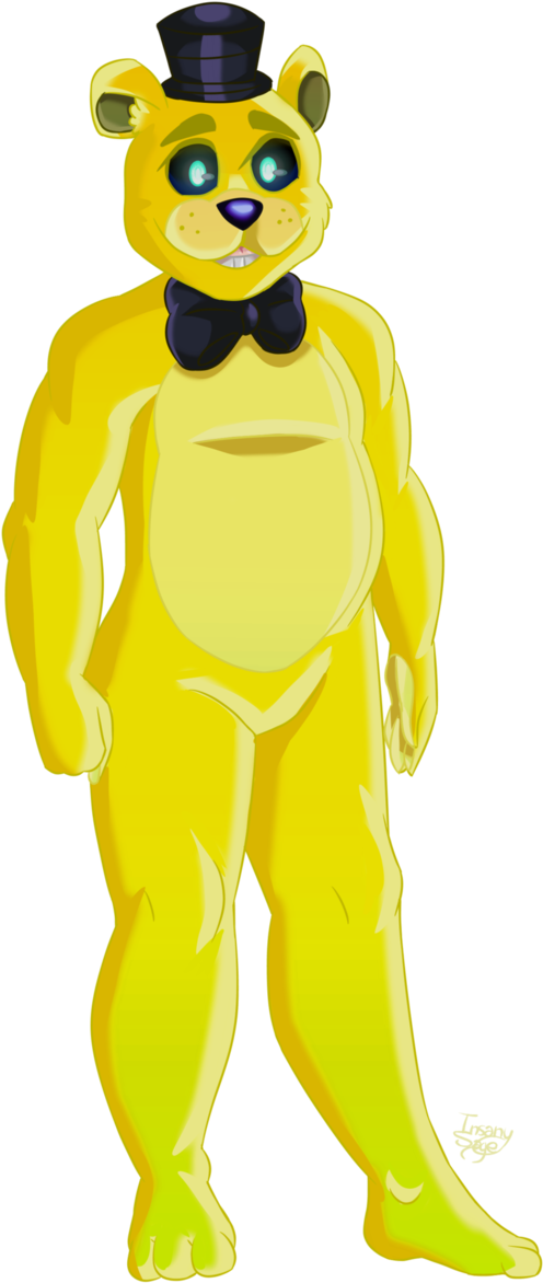 Yellow_ Animated_ Bear_ Character PNG