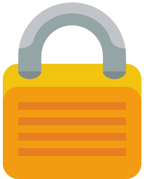 Download Yellowand Grey Padlock Icon | Wallpapers.com