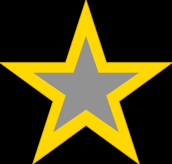Yellowand Grey Star Logo PNG