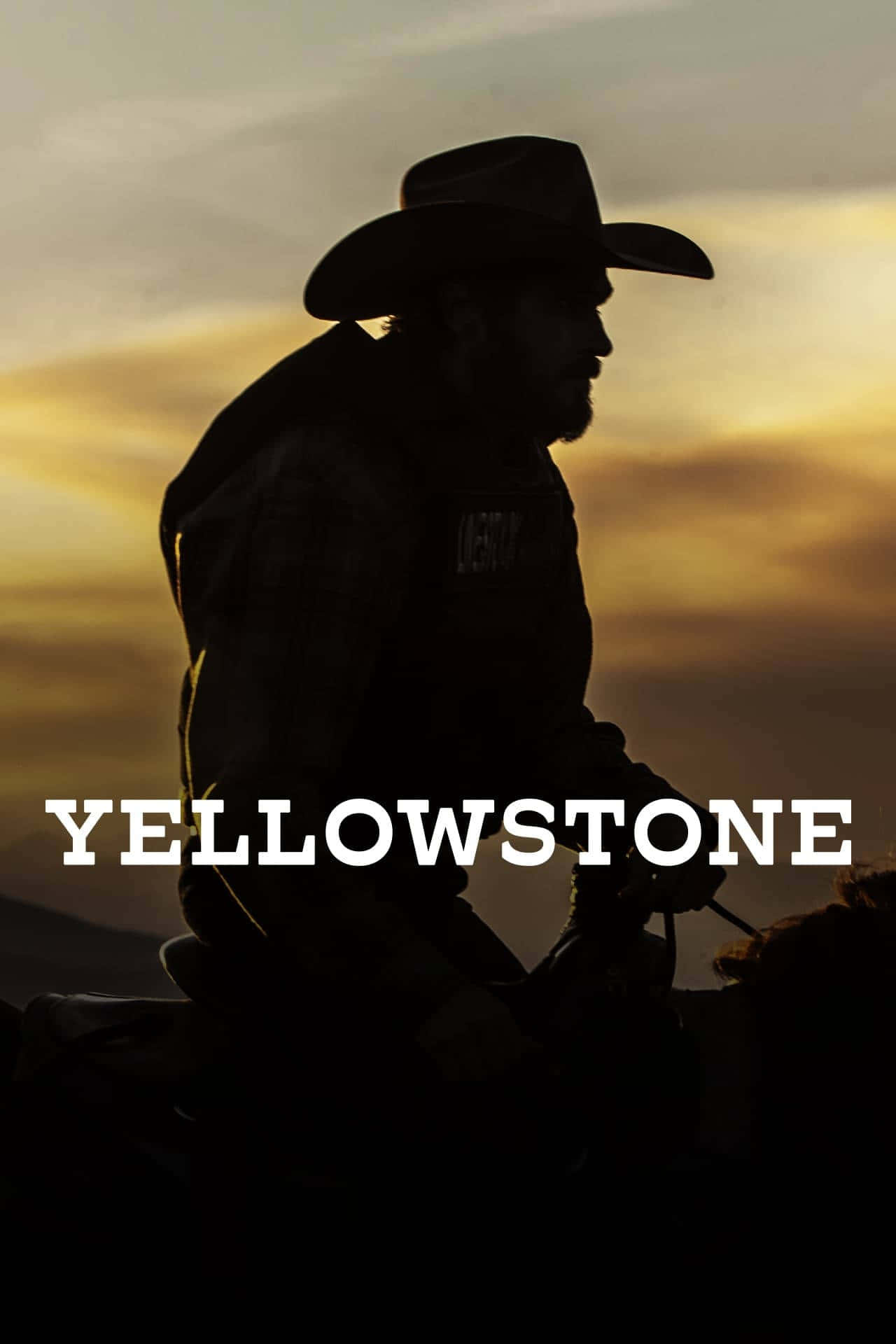 Fondode Pantalla De Cowboy Con El Título Del Programa Yellowstone.