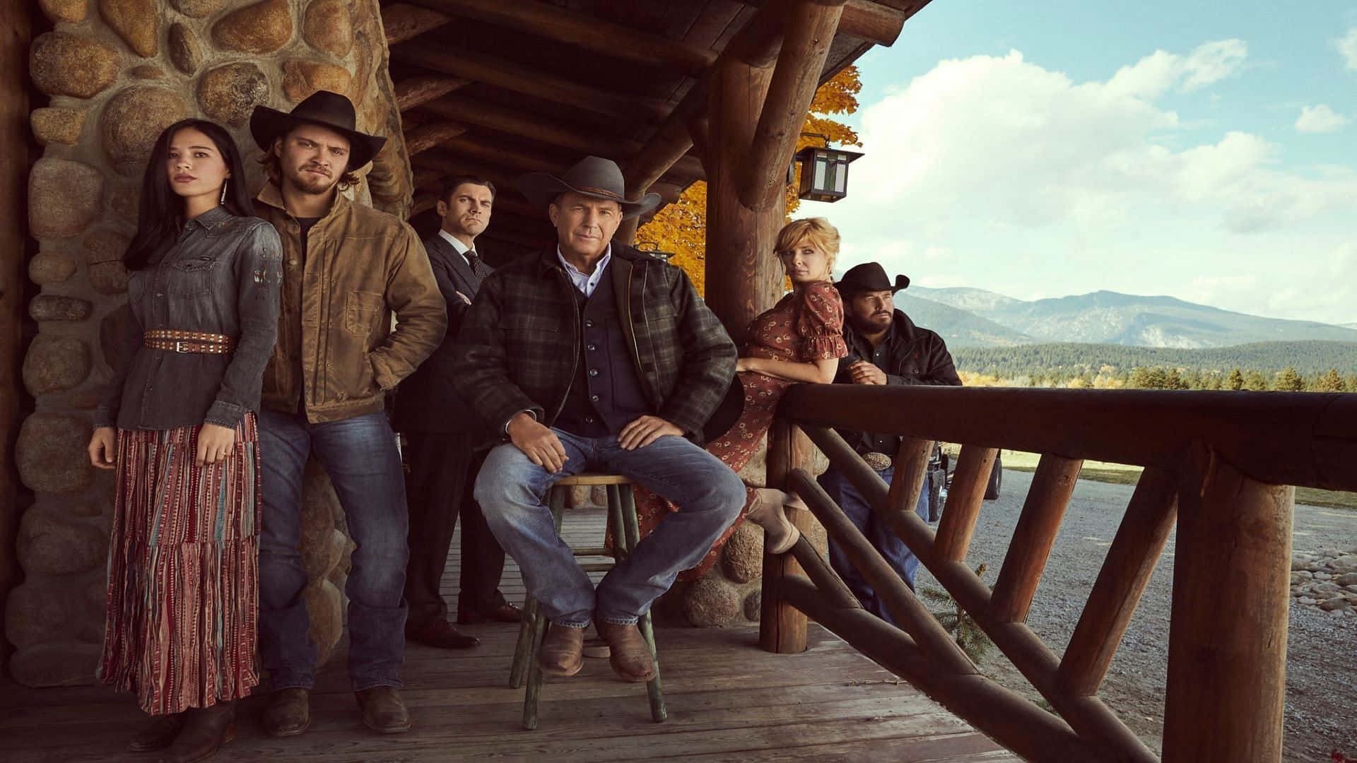 Fondode Pantalla De Yellowstone: Los Personajes Principales De La Serie.