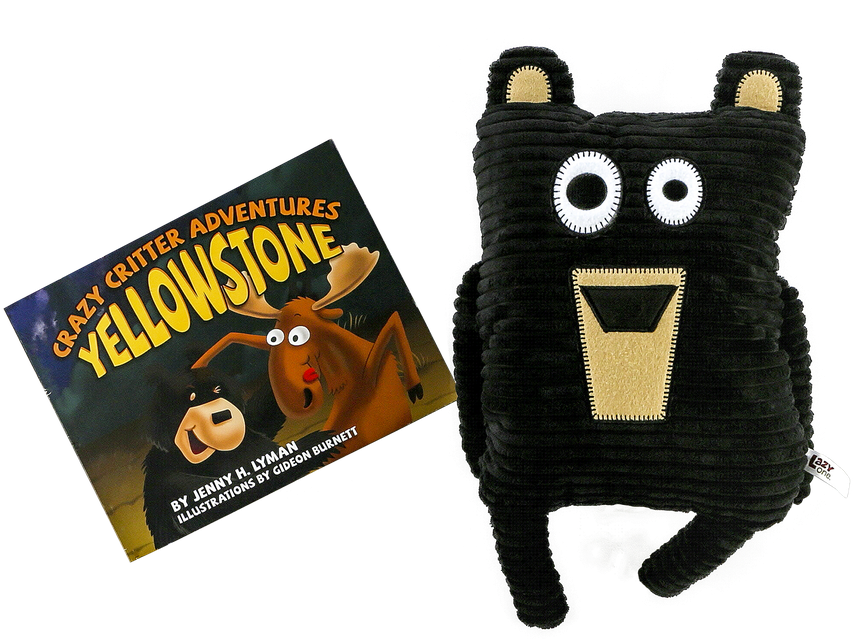 Yellowstone Crazy Critter Adventures Bookand Plush Toy PNG