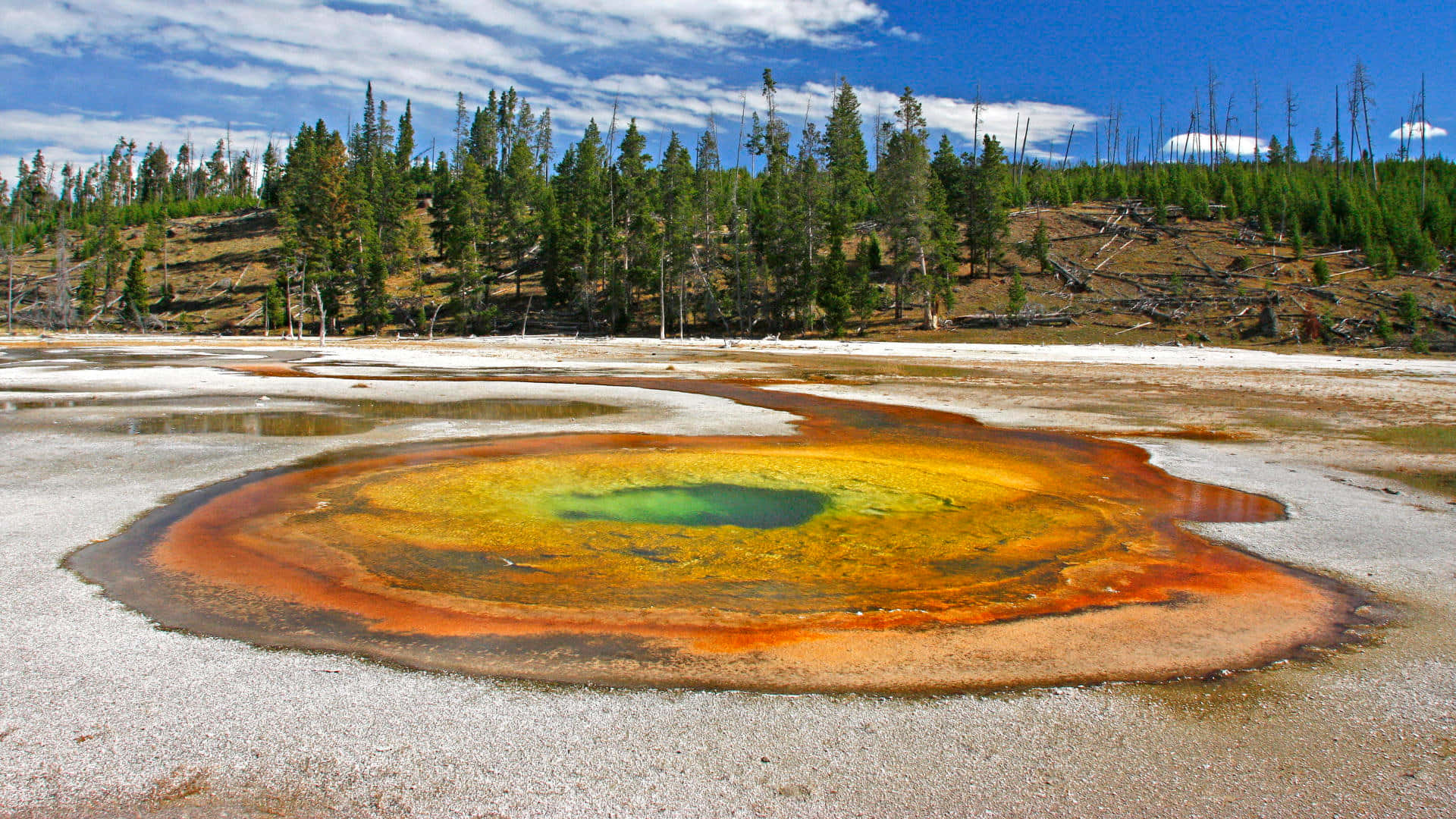 Majestic Yellowstone Geyser Eruption Wallpaper