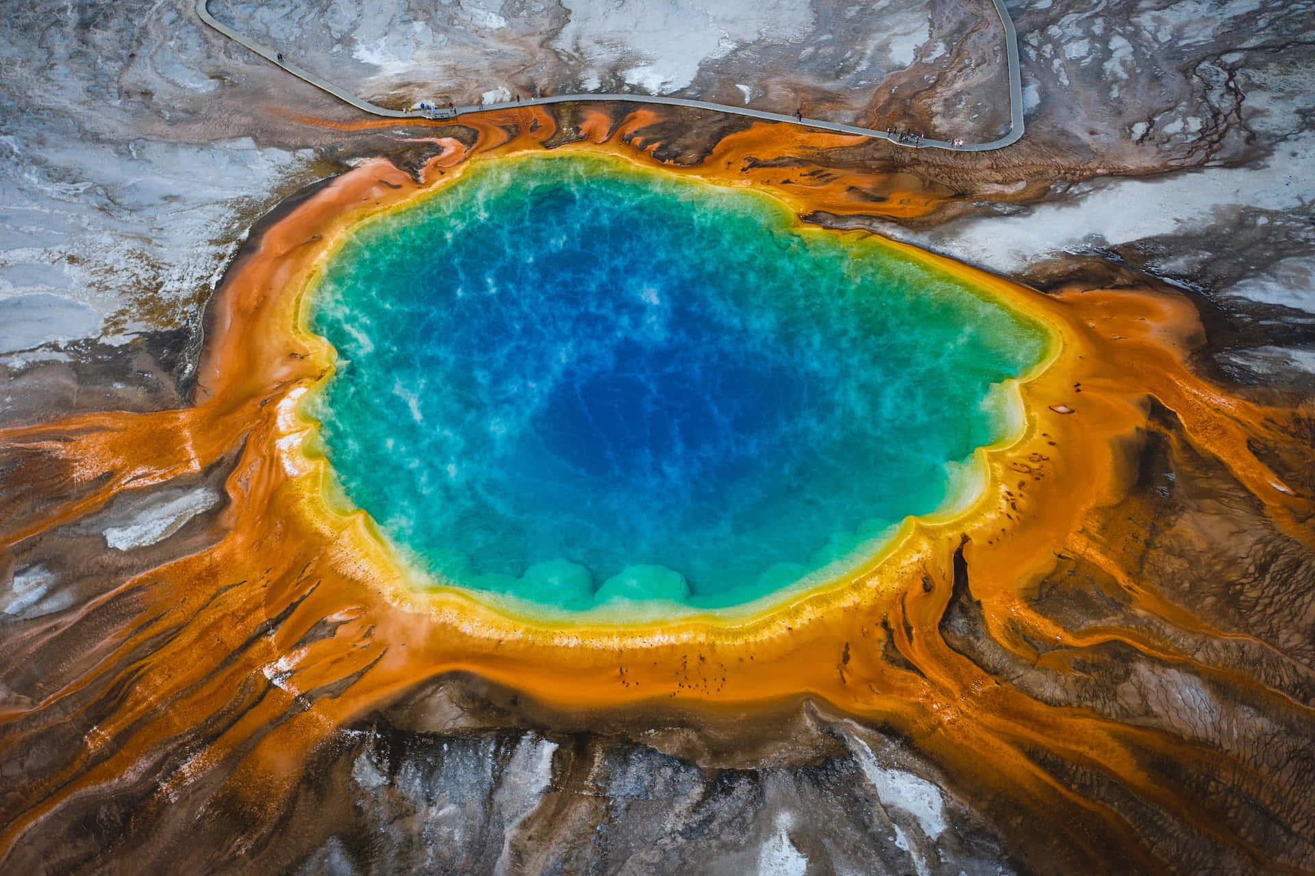 Majestic Yellowstone Geyser Erupting Wallpaper