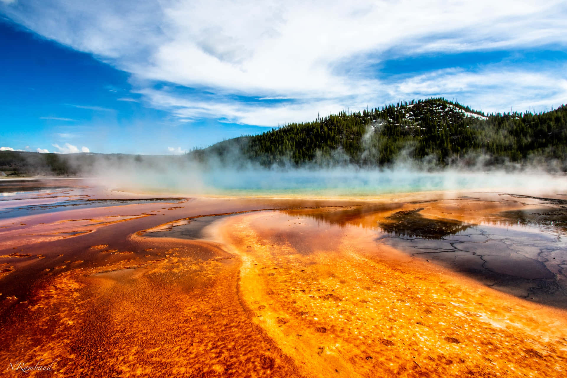 Spectacular Geysers Erupting at Yellowstone National Park Wallpaper