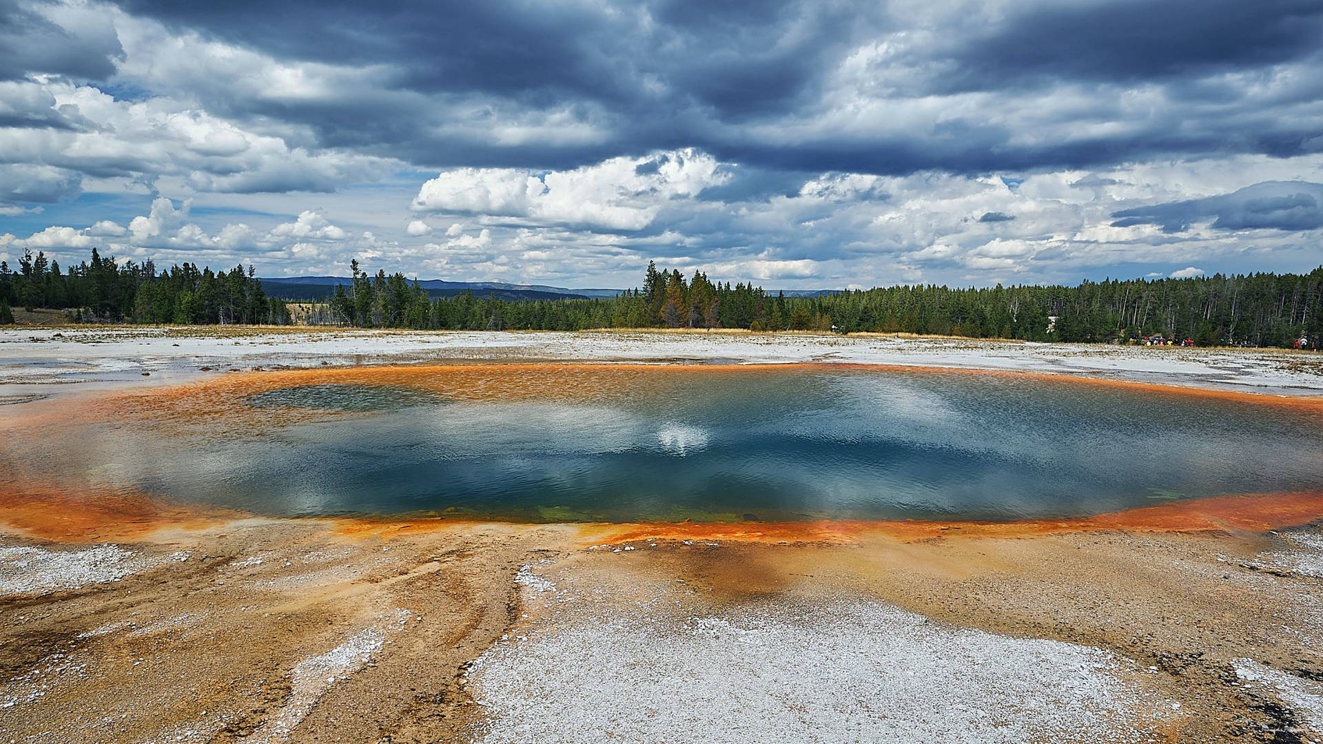 Yellowstone National Park Opal Pool Wallpaper