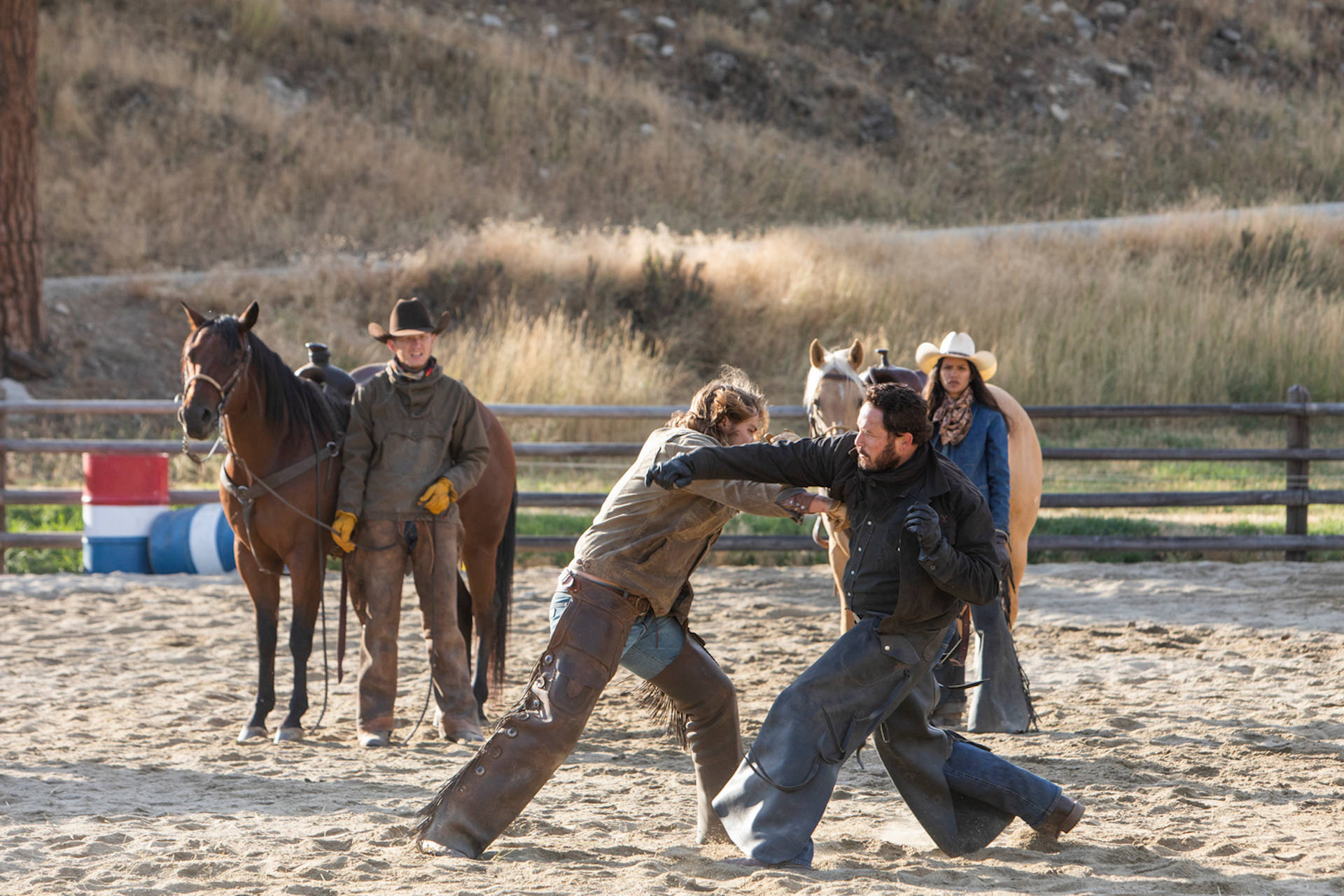 Yellowstone Tv Show Ranch Fight Wallpaper