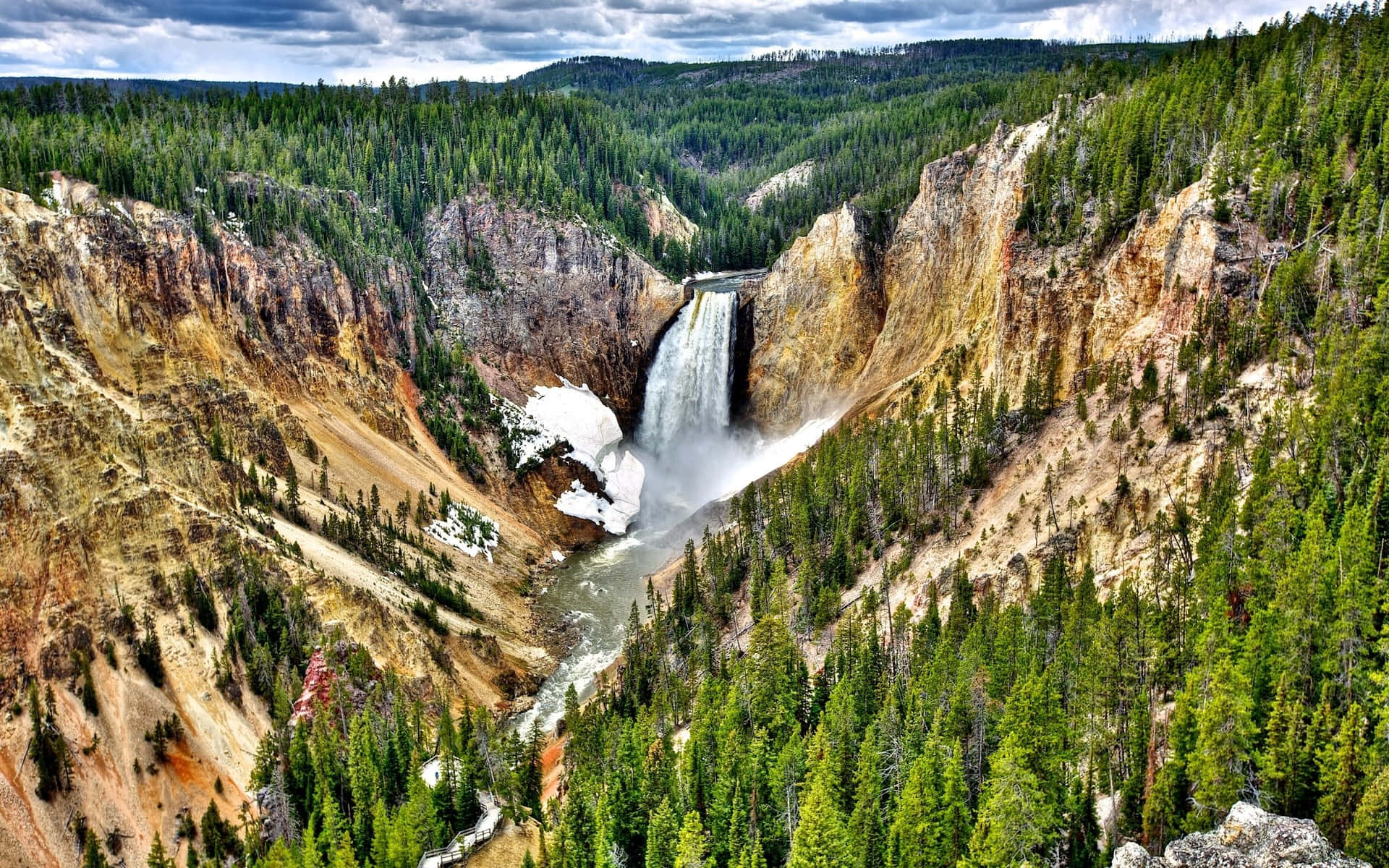 Explore the beauty of Yellowstone National Park Wallpaper