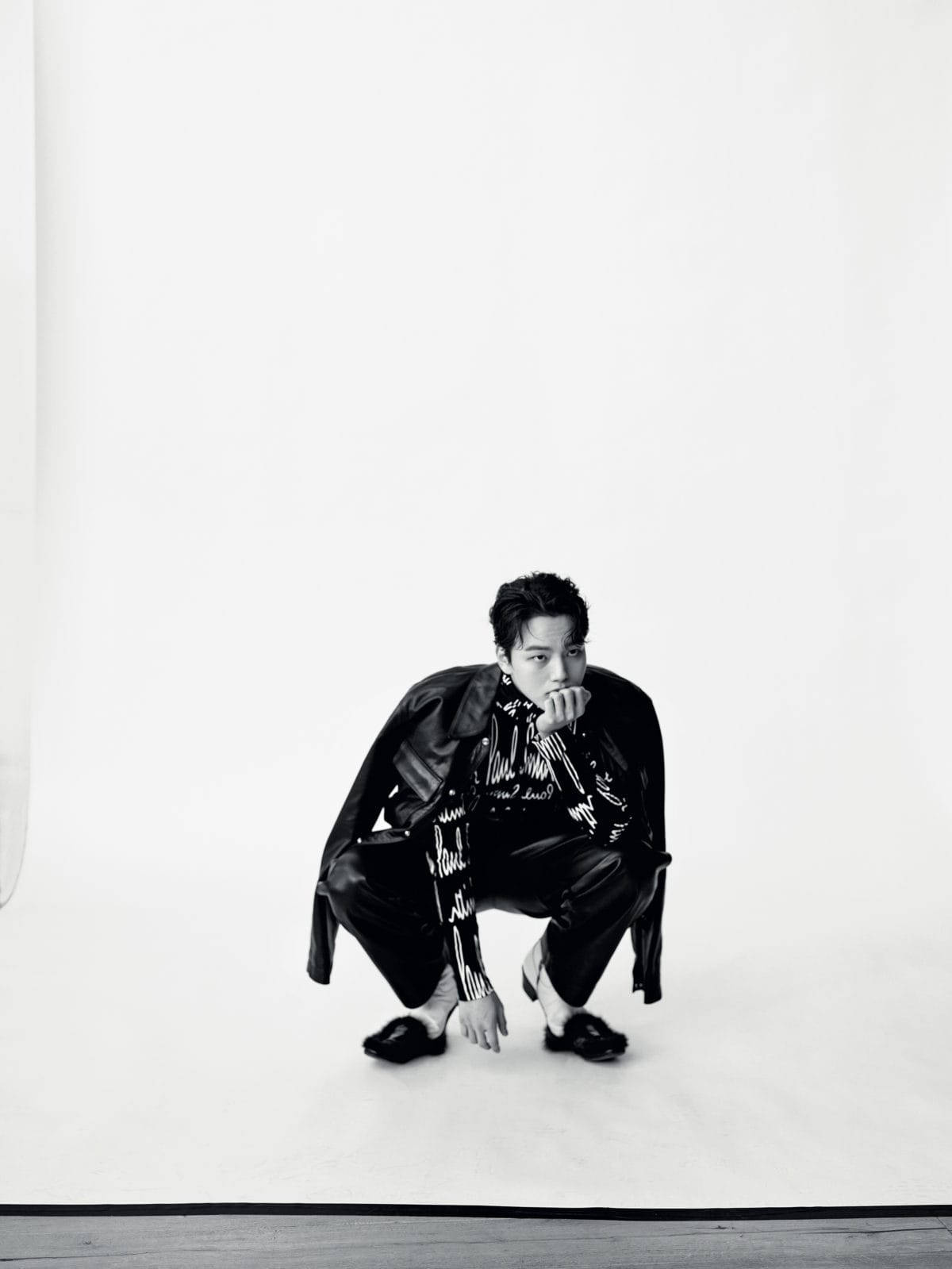 Yeo Jin Goo In Black Leather Jacket Wallpaper