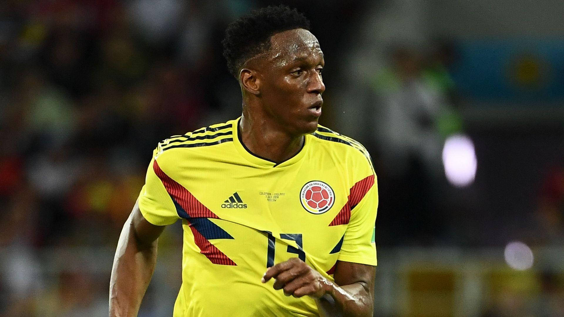 Yerry Mina In Action Wallpaper