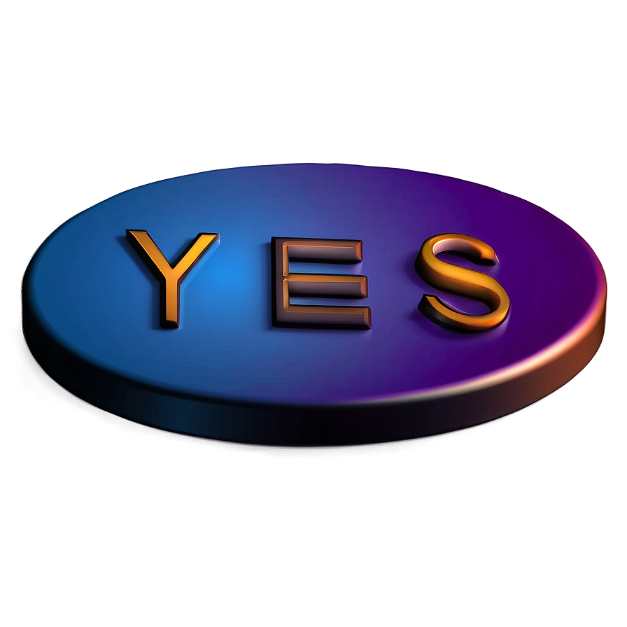 Download Yes 3d Button Png 3 | Wallpapers.com