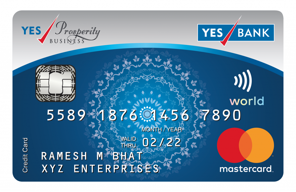 Yes Bank Business Credit Card Mockup PNG