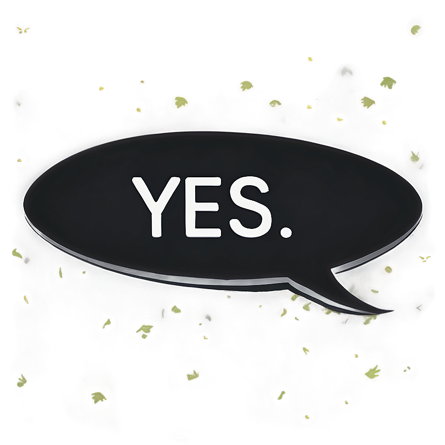 Yes In Speech Bubble Png 12 PNG