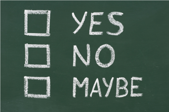 Yes No Maybe Chalkboard Choices PNG