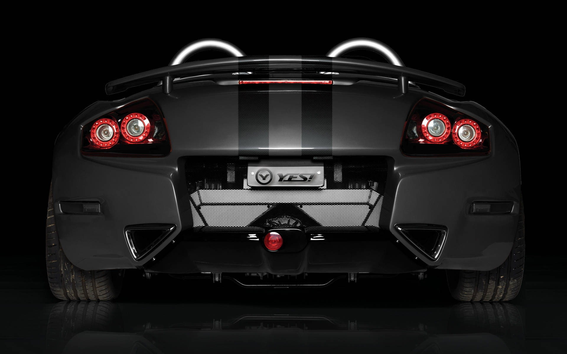 Yes Roadster Black Sports Car Wallpaper