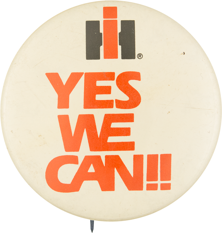 Yes We Can Vintage Pin PNG