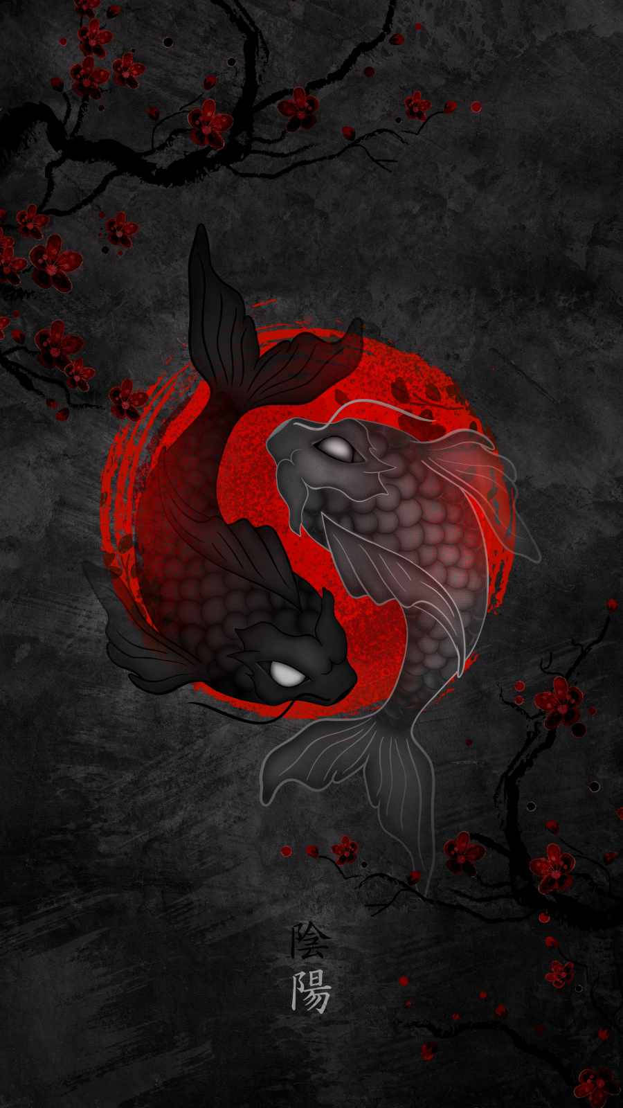 Yin And Yang Fish Iphone Wallpaper