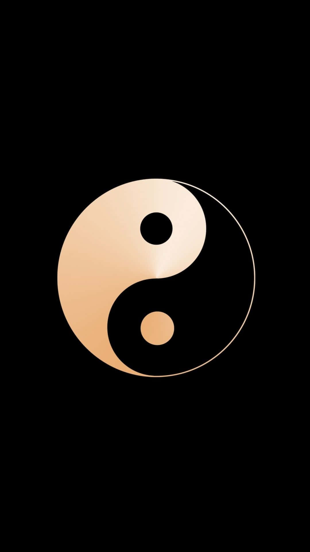 Yinyang Emblema Simple Y Minimalista En 4k Fondo de pantalla