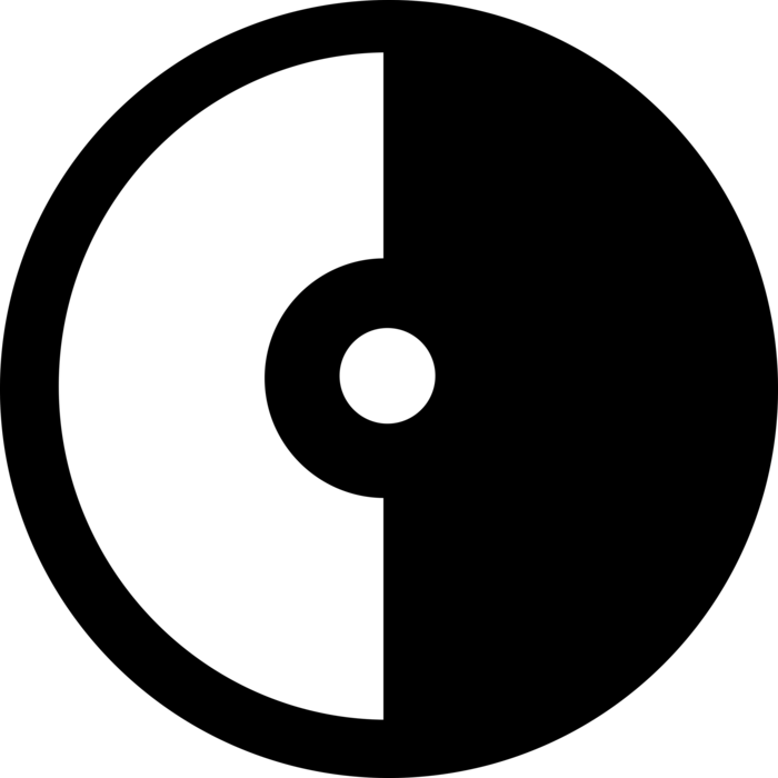 Yin Yang C D Icon PNG