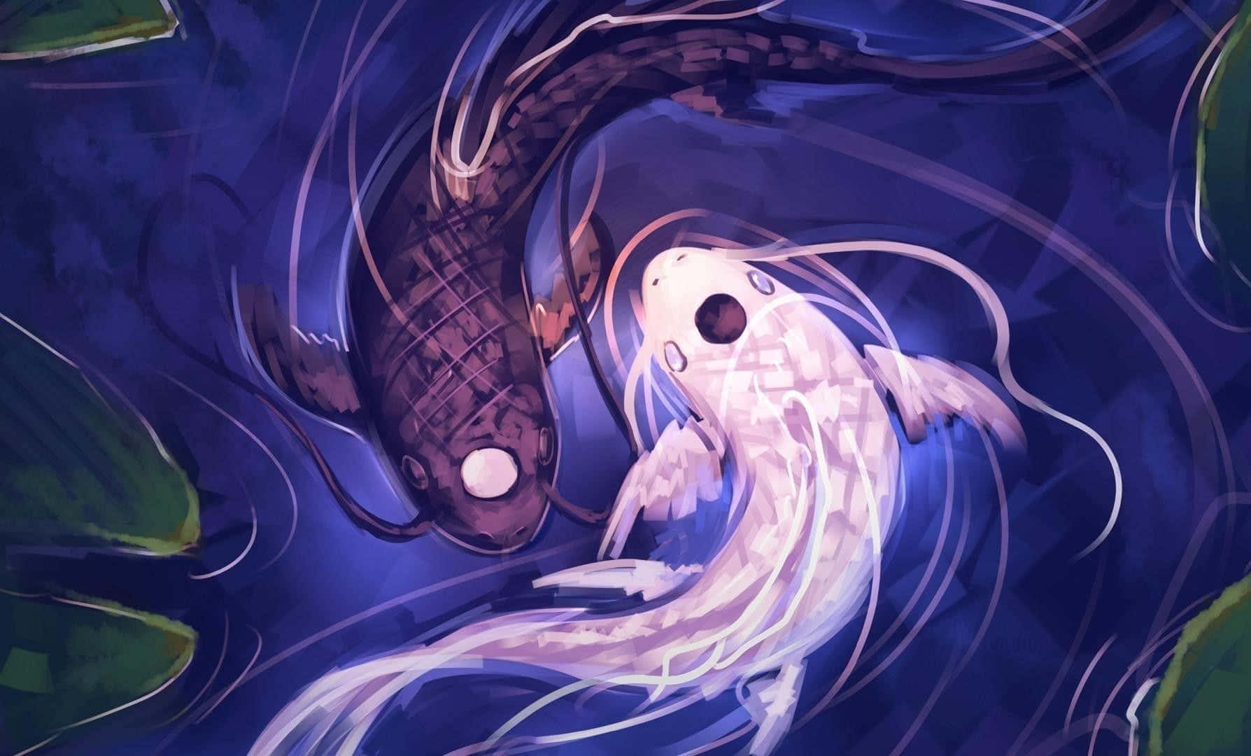 Yin Yang Koi Dance.jpg Wallpaper