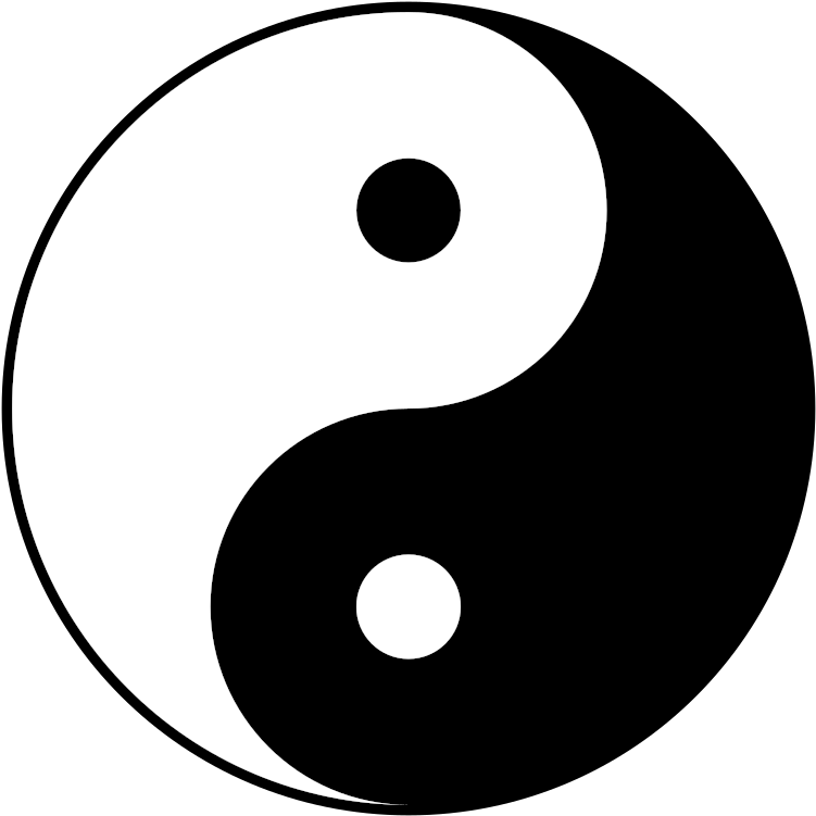 Yin Yang Symbol Balance Contrast PNG