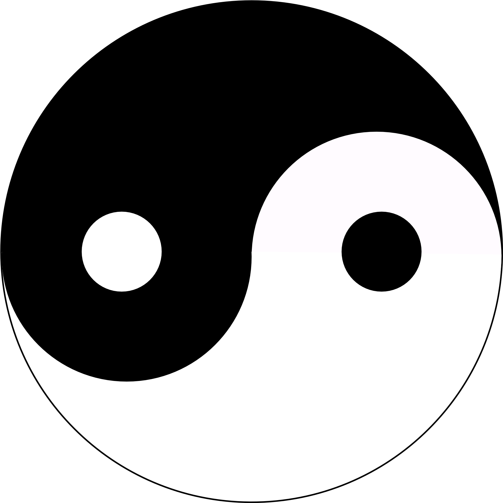 Yin Yang Symbol Balance Contrast PNG