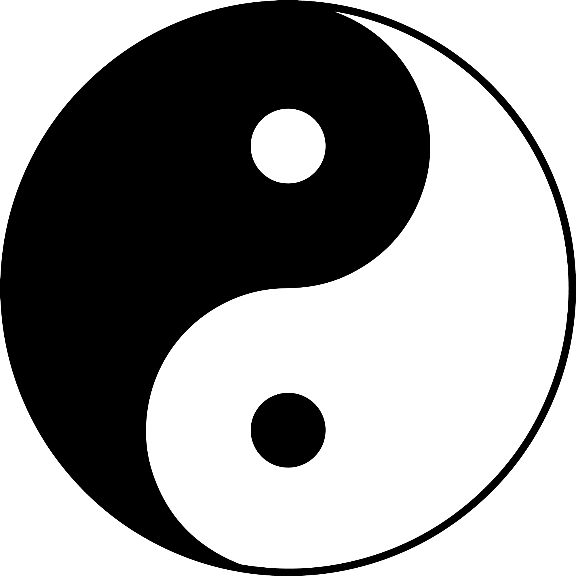 Yin Yang Symbol Black White Balance PNG