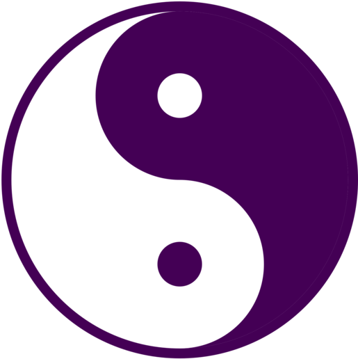 Yin Yang Symbol Purple Background.png PNG