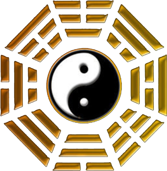 Yin Yang Symbolwith I Ching Bagua PNG