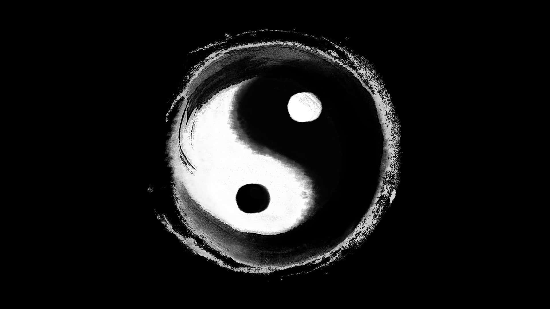 Yinoch Yang-symbol Som Representerar Den Sammanlänkade Harmonin Hos Motsatserna