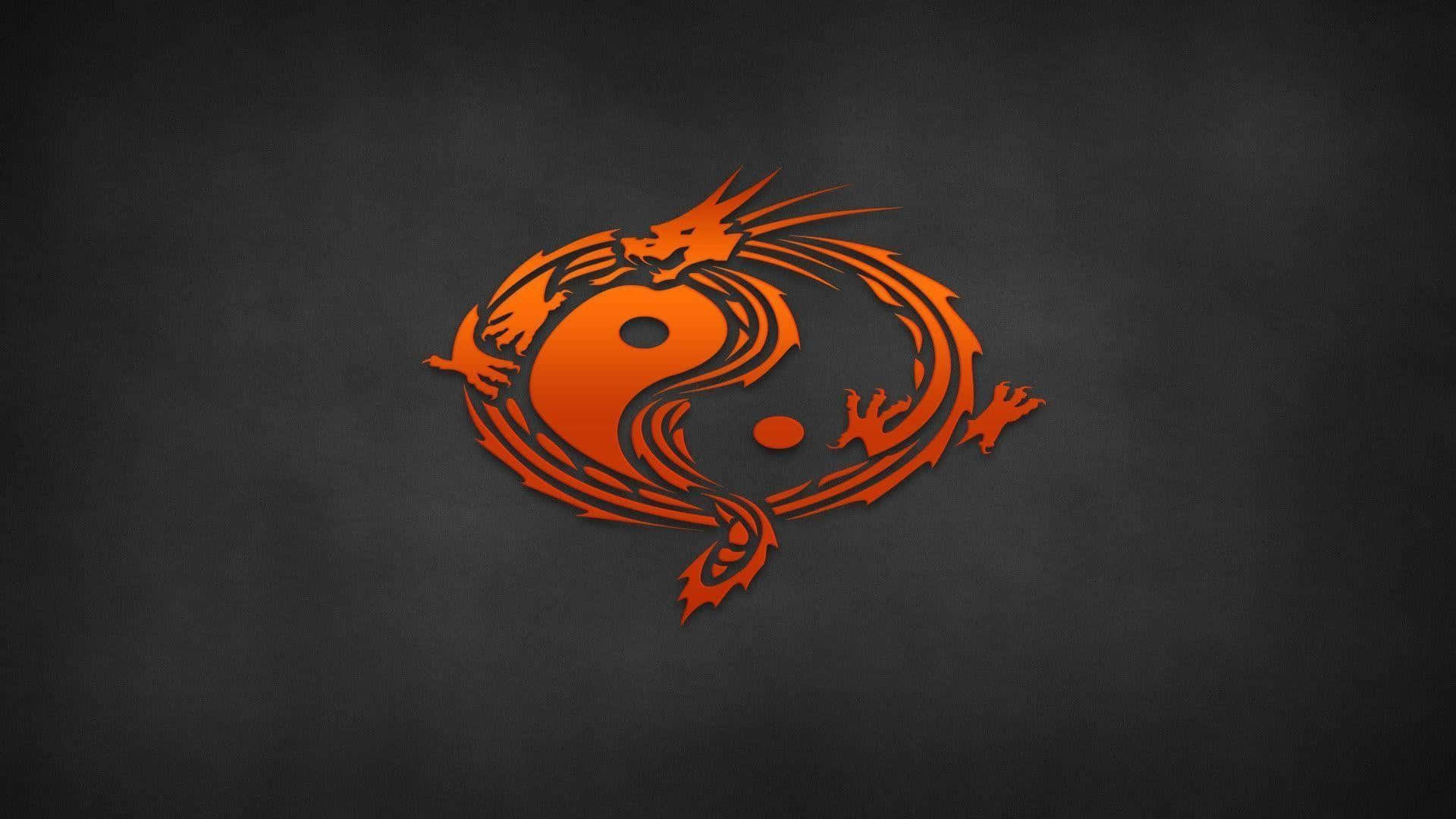 A Dragon Logo On A Black Background