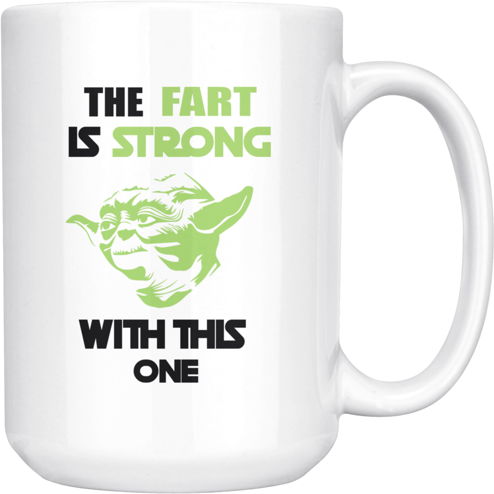 Yoda Fart Humor Mug PNG