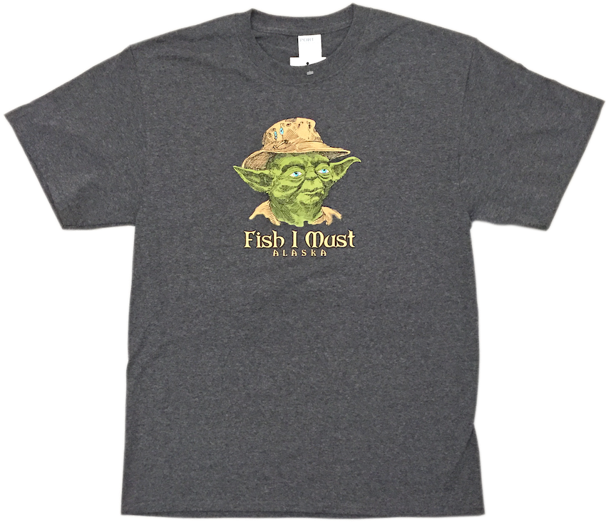 Yoda Fishing Alaska T Shirt PNG
