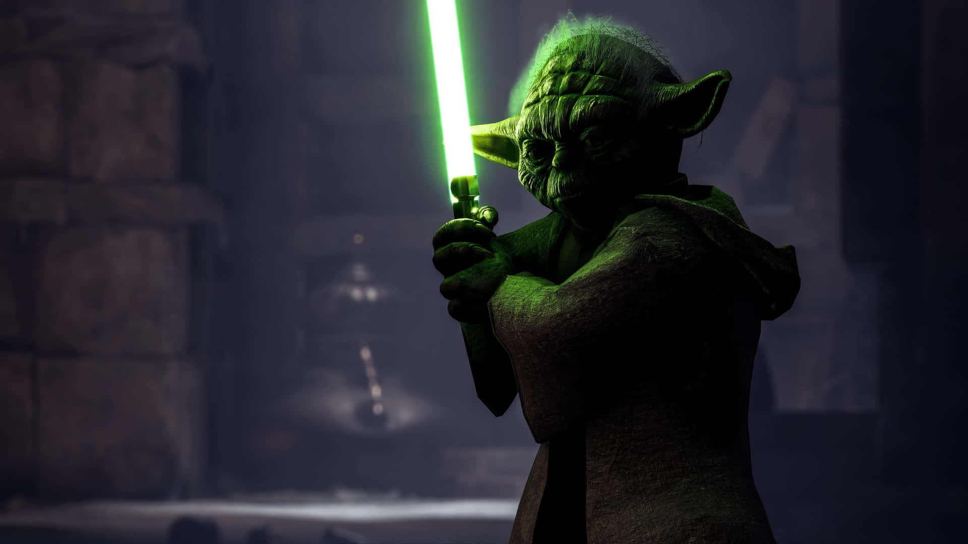 Billedeaf Den Vise Yoda Fra Jedi-rådet.