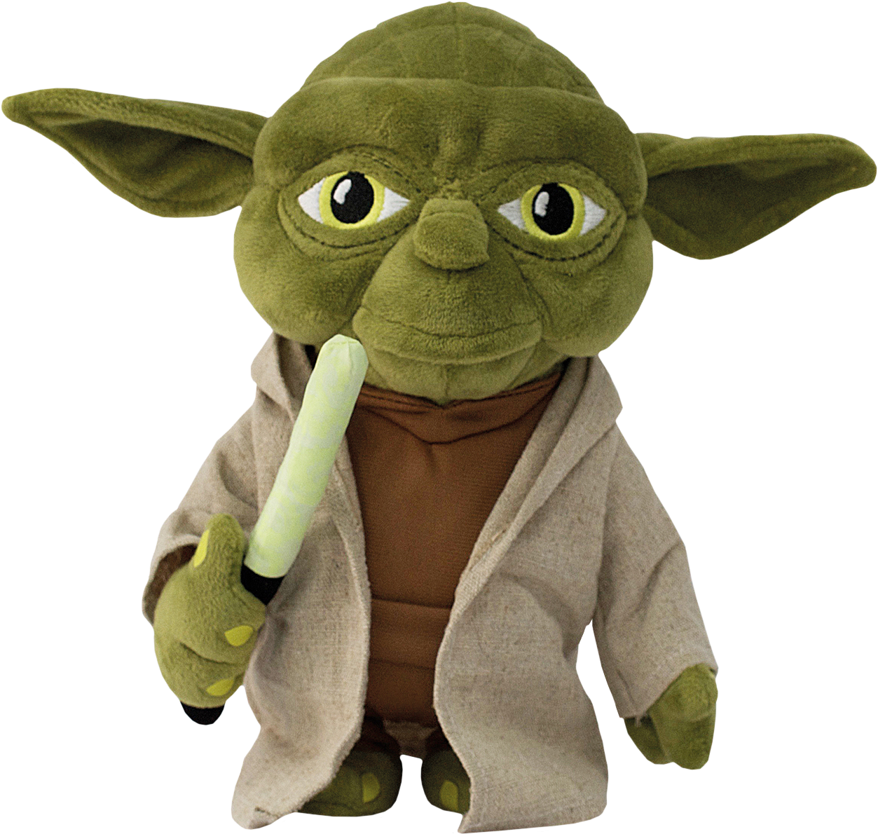 Yoda Plush Toywith Lightsaber PNG